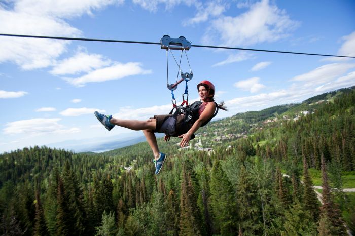 Adventure travel spots with zip-lining